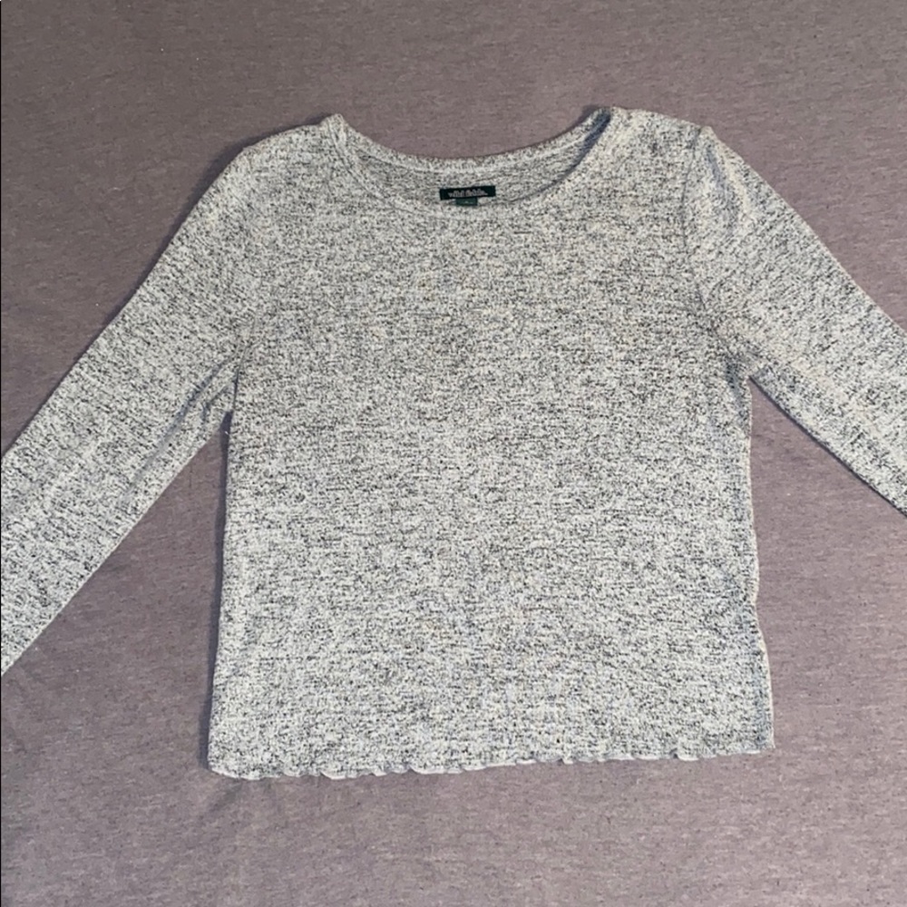 skin tight grey long sleeve shirt